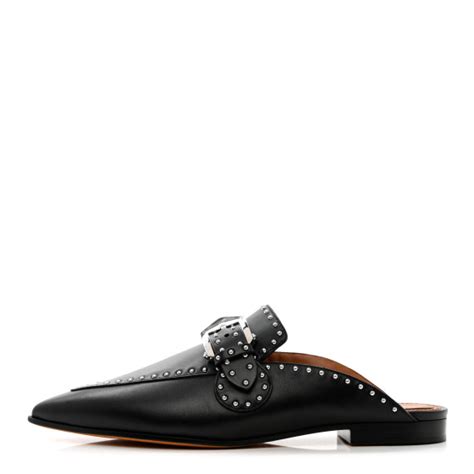 givenchy elegant studded loafer mule|GIVENCHY Calfskin Studded Elegant Loafer Mule 37 Black .